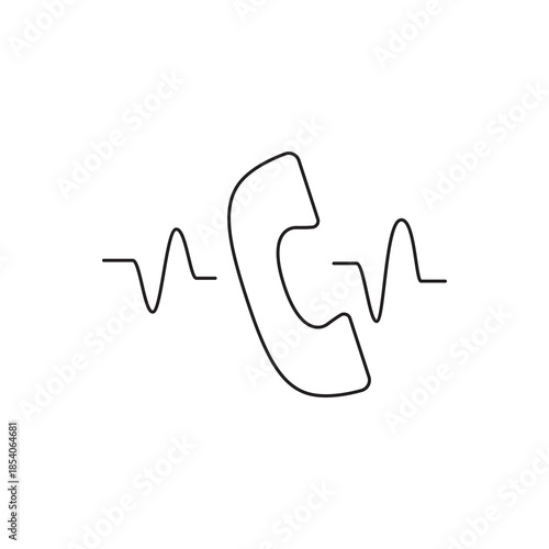 Voice Call Sound Wave Audio Signal Line Icon