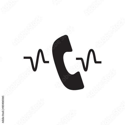Voice Call Sound Wave Audio Signal Solid Icon