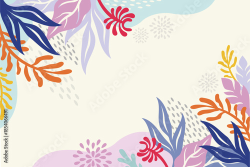 Soft Pastel Floral Abstract Background