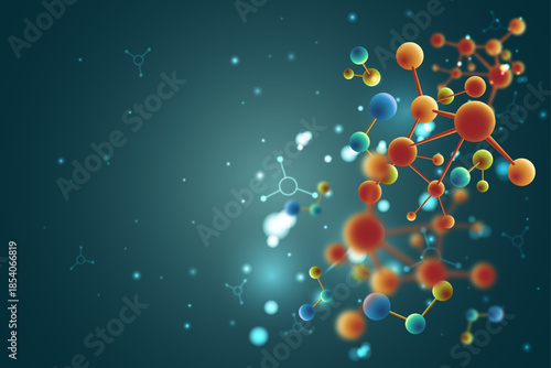 Complex Chemical Bonding Atomic Illustration
