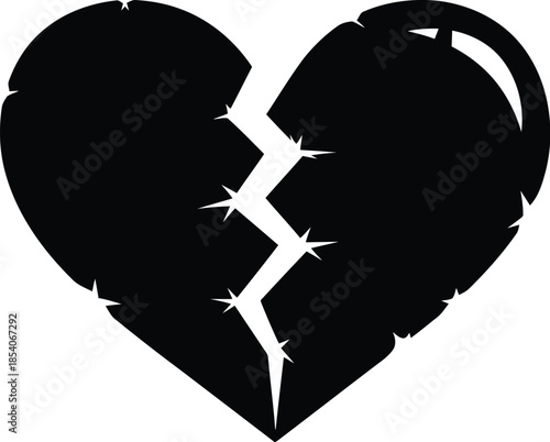 Broken heart symbolizing heartbreak and emotional pain