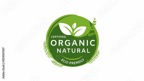 Organic Natural Eco Friendly Green Label.