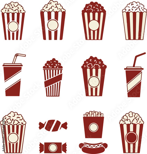 Collection of cinema and theater related icons