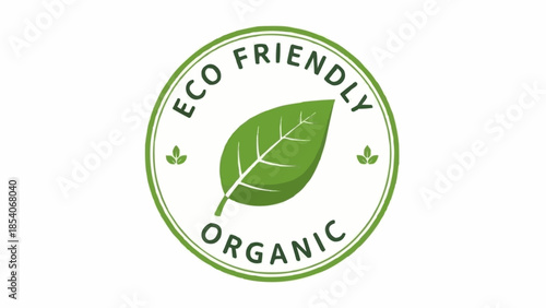 Eco Friendly Organic Green Leaf Logo.