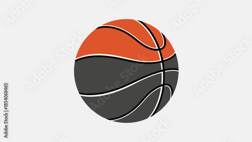 Orange and Black Basketball for Sports Games and Athletic Activity on a Bright Studio Background