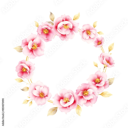 Delicate pink floral wreath