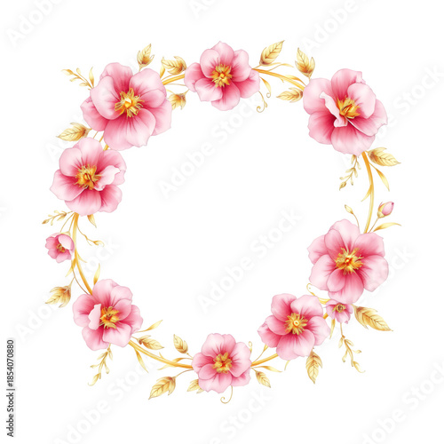 Delicate pink floral wreath
