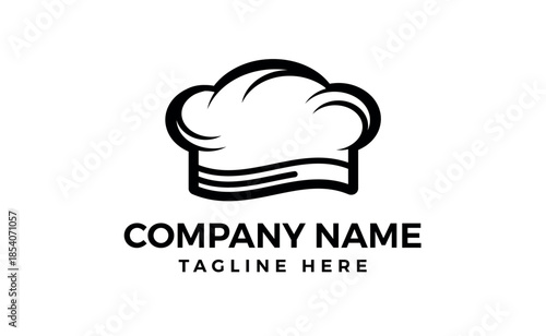 Chef hat silhouette. Vector isolated background