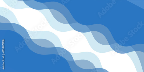 Sea waves layered vector background illustration and sea beach