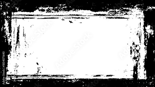 Abstract vector noise.  Small particles of debris and dust. Distressed uneven background. Black grunge frame.