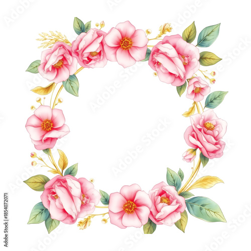 Delicate pink floral wreath