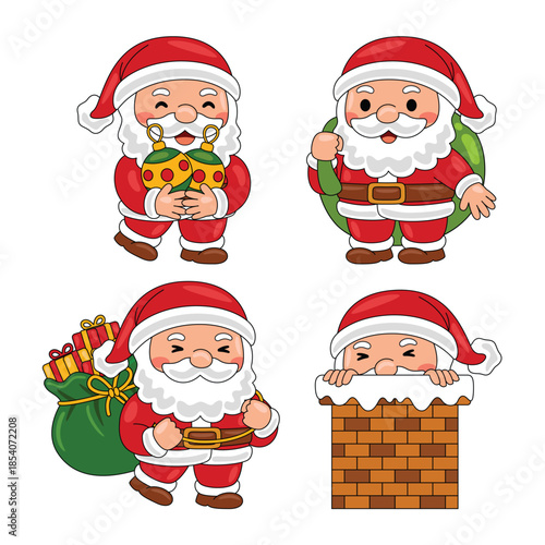 cute santa claus character vector illustration