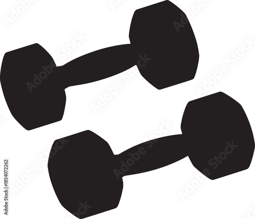 Pair of dumbbells isolated
