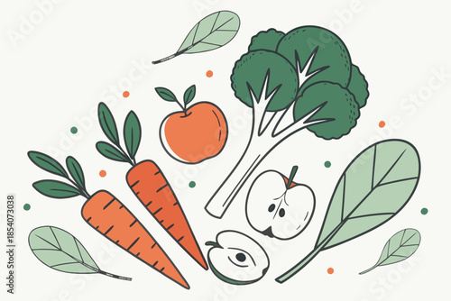 Healthy Cooking Ingredients Composition With Negat