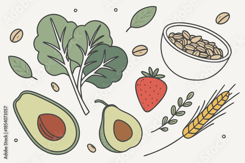 Natural Food Ingredients With Eco Friendly Visual 