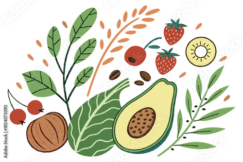 Natural Food Ingredients With Eco Friendly Visual  (3)