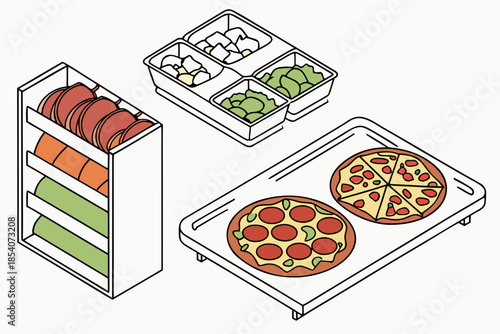 Frozen Food Preparation Concept  Clean Vector  Iso (1)