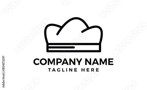 Uniform caps kitchen staff doodle outline style hand drawn classic chef toque