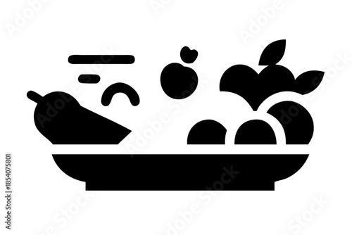 Balanced Diet Food Illustration  Flat Vector  Whit