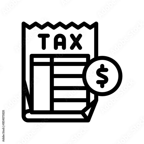 invoice tax line icon