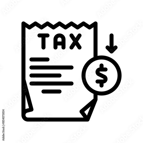 income tax line icon