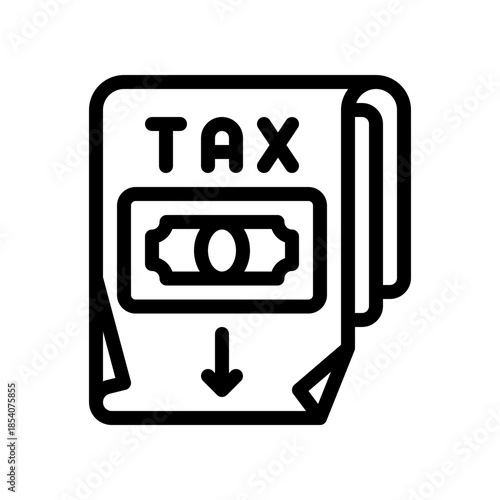 payroll tax line icon