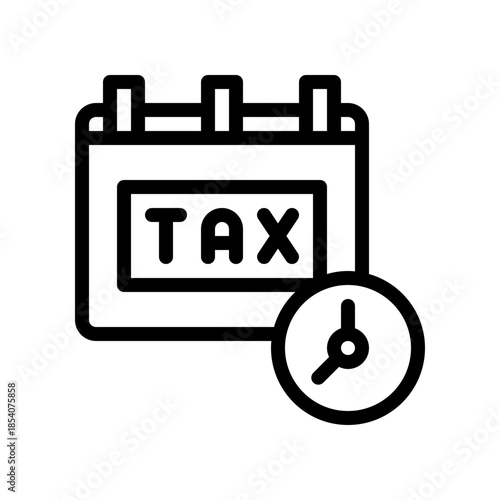 tax deadline line icon