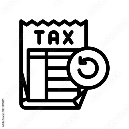 tax refund line icon