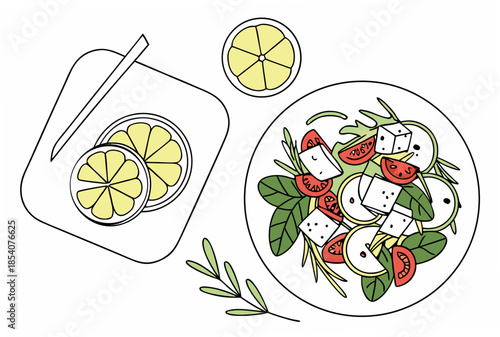 Food Presentation Top View Illustration  Minimal V (2)