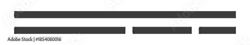 ラインマーカーでひいた黒い線のセット - プライバシーの保護･黒塗りの非公開の機密情報のイメージ素材