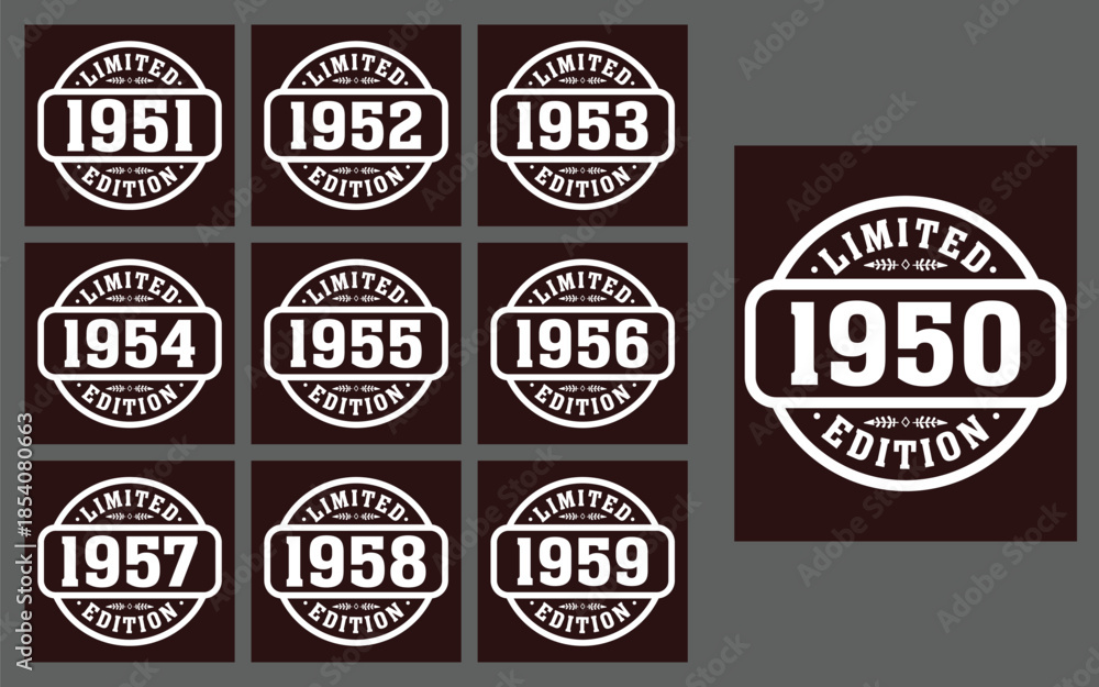 Obraz premium Limited edition 1950 t shirt design