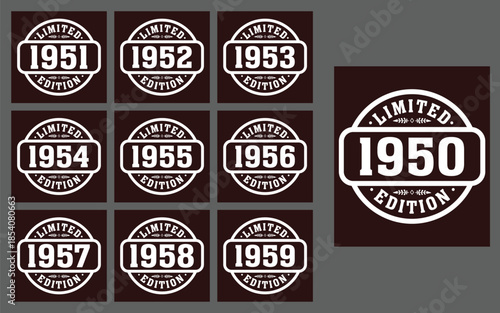 Limited edition 1950 t shirt design