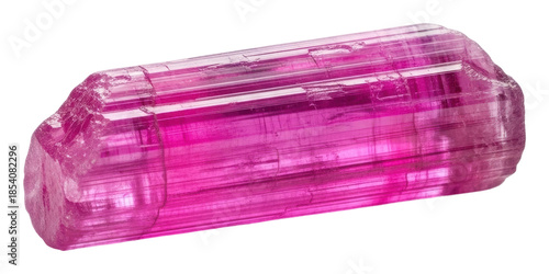 Exploring pink tourmaline gemstone mineral collection isolated on transparent background