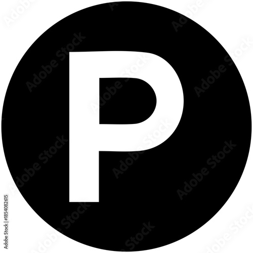 Parking round service icon