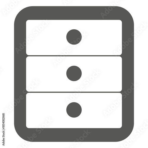 3 drawers cabinet icon