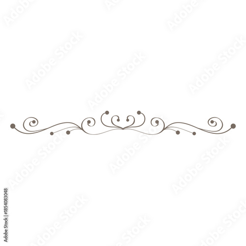 Curly swrils decorative divider