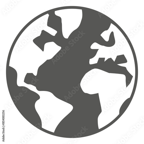 World map globe icon