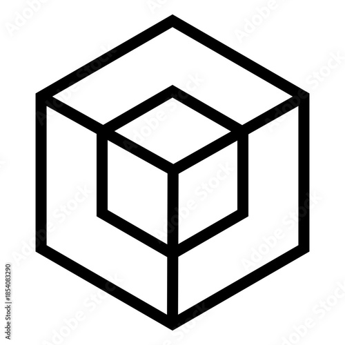 Cube logo geometric polygonal