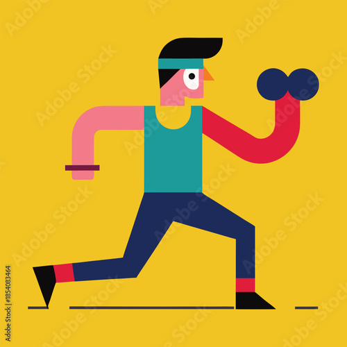 running man vector illustration