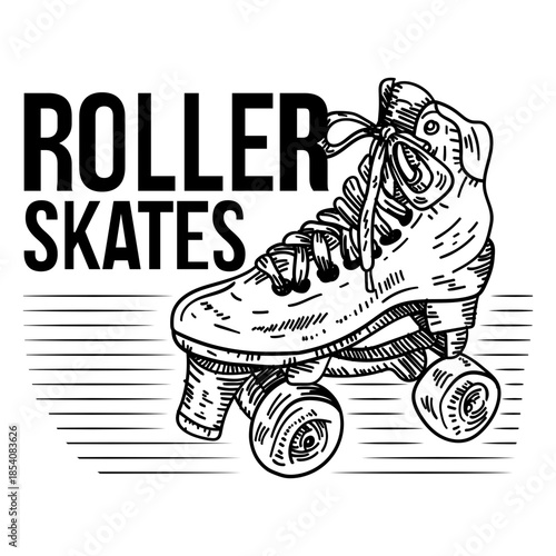 Roller skates shoes simple logo