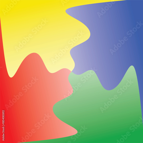 Color mix model. vector illustration