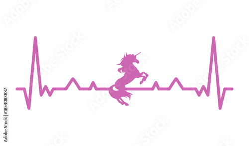 Heartbeat with unicorn