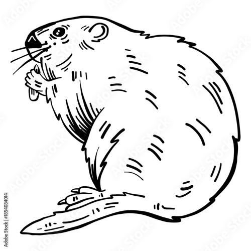 Beaver fur sketch