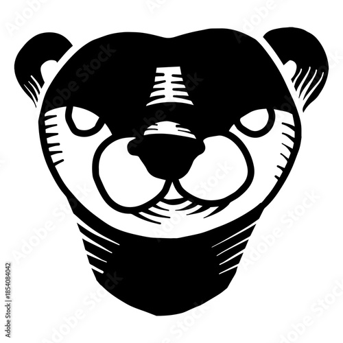 Kalan otter marten tattoo detailed silhouette