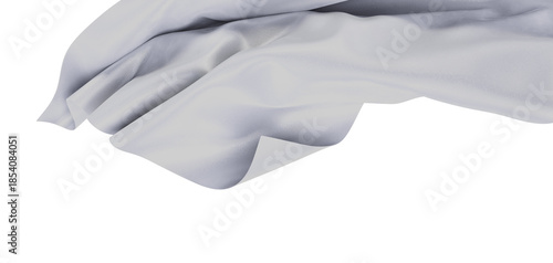 Abstract white fabric float...