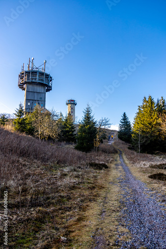 Winterwanderung im Thüringer Wald auf den höchsten Punkt am Rennsteig den Schneekopf - Thüringen - Deutschland