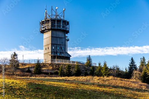 Winterwanderung im Thüringer Wald auf den höchsten Punkt am Rennsteig den Schneekopf - Thüringen - Deutschland