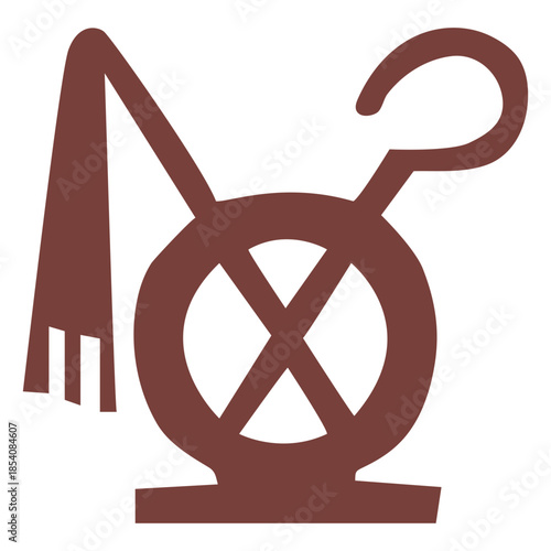 Egyptian symbol hekha silhouette
