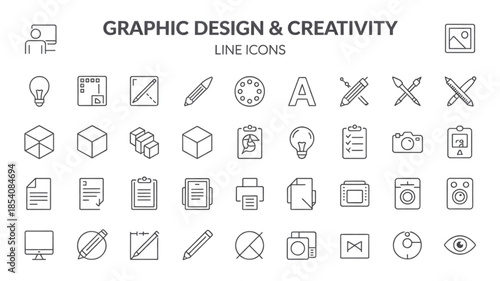 Minimalist Vector Icon Set with Abstract Geometric Shapes for UI and Digital Design