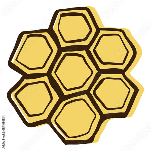 Honeycomb hand drawn